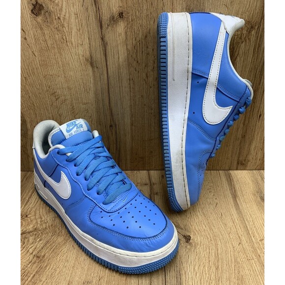 Nike Air Force 1 Mens UNC University Blue Sneakers Shoes Size 9.5 DC2911-400 - Picture 1 of 16